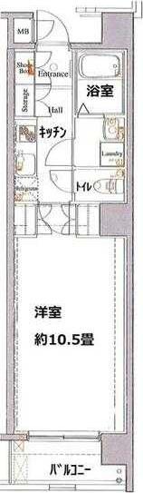 エクセリア秋葉原(1K/3階)の間取り写真