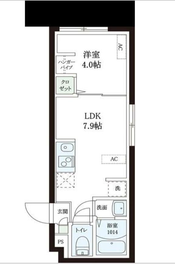 レピュア本郷レジデンス(1DK/2階)の間取り写真