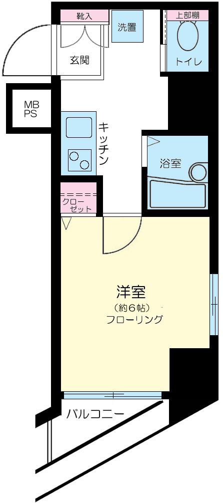 アーバイル東京NEST(1K/4階)の間取り写真