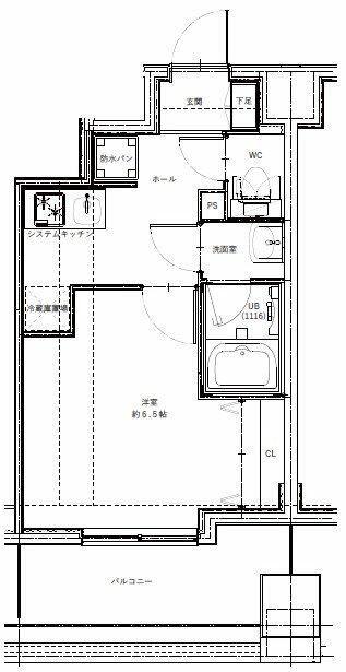 GENOVIA南千住ⅤSKYGARDEN(1K/8階)の間取り写真