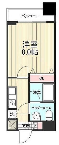 レオーネ南千住(1K/4階)の間取り写真