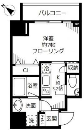 ファインクレスト護国寺(1K/10階)の間取り写真