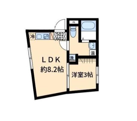 OMOCI DE SENGOKU(1LDK/4階)の間取り写真