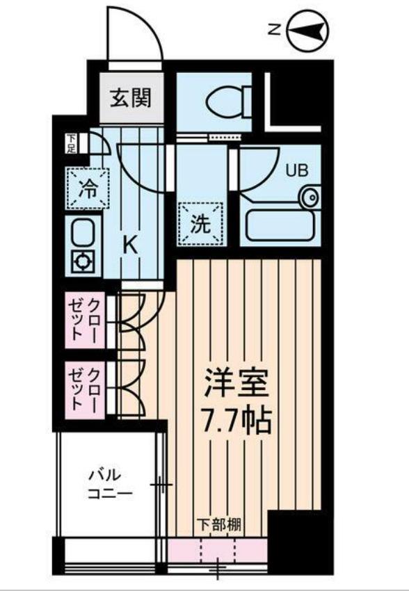 アムス馬喰町(1LDK/6階)の間取り写真