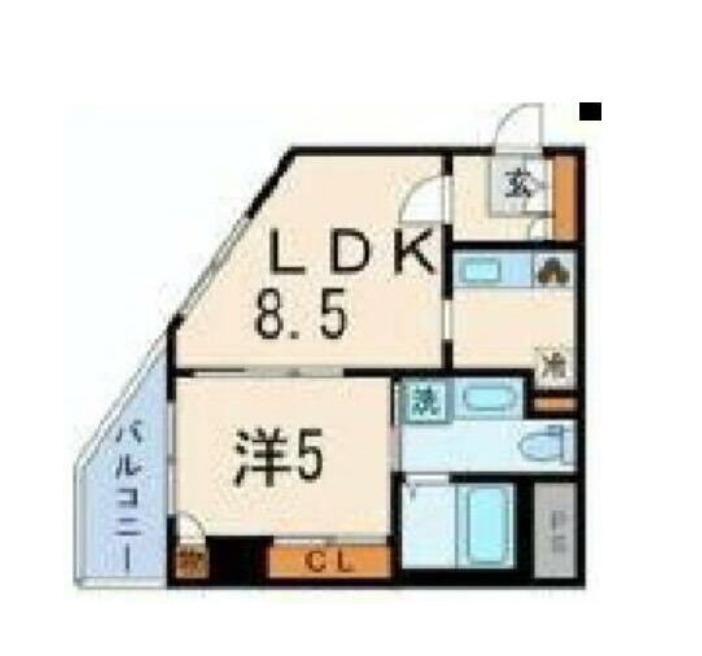 ミオカステーロ文京千駄木(1LDK/9階)の間取り写真