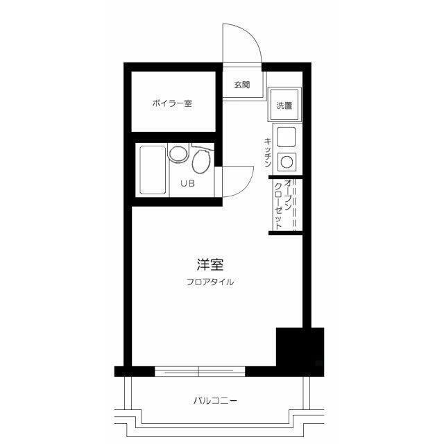 モンテベルデ築地(1K/3階)の間取り写真