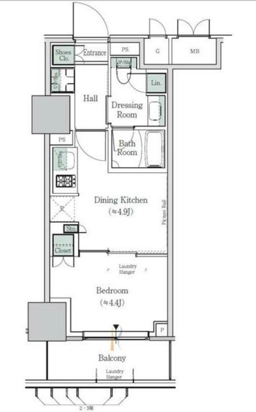 ONE ROOF RESIDENCE NISHINIPPOR(1DK/7階)の間取り写真