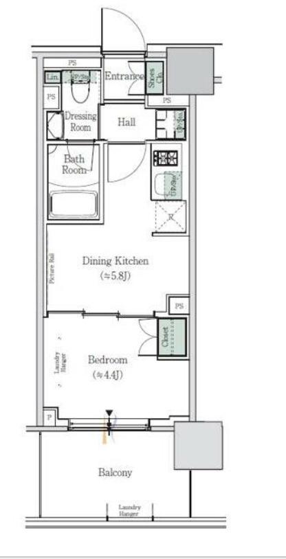 ONE ROOF RESIDENCE NISHINIPPOR(1DK/12階)の間取り写真
