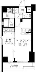 ガリシア錦糸町パークサイド(1LDK/4階)の間取り写真