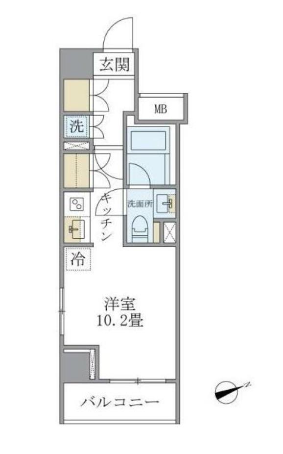 BRILLIA IST 銀座東(ワンルーム/11階)の間取り写真