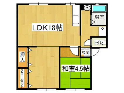 ソファレ鳴門1(1LDK/2階)の間取り写真