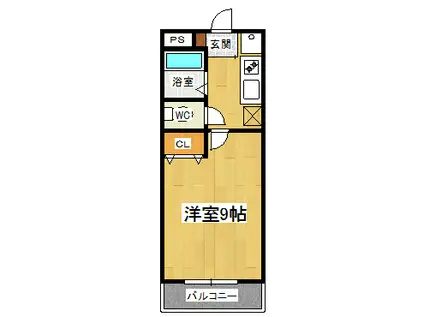  リーフハイツ(1K/2階)の間取り写真