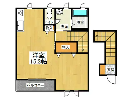 シャーメゾンF(ワンルーム/2階)の間取り写真