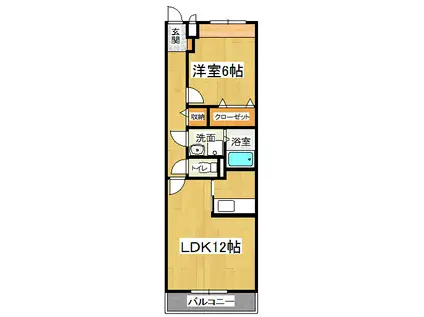 パークアヴェニュー(1LDK/2階)の間取り写真