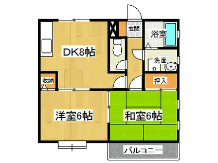 ガーデンハイツS(2DK/2階)の間取り写真