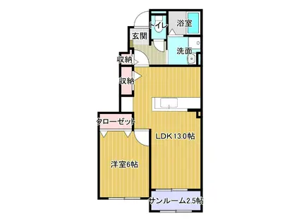 アン・ドゥ・トロワ LER(1LDK/1階)の間取り写真