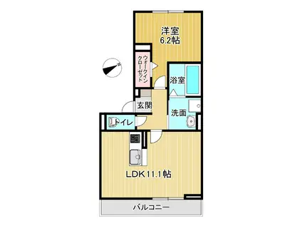 パシャYZ(2LDK/3階)の間取り写真