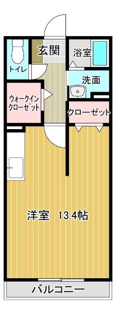 ヴィラセゾン5(ワンルーム/1階)の間取り写真