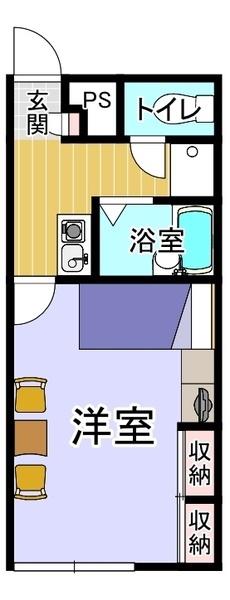 レオパレスクレール鳴門(1K/2階)の間取り写真