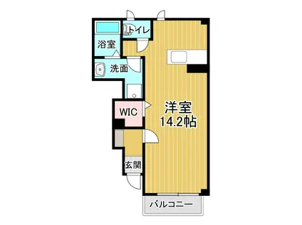 メゾン・コモド B(ワンルーム/1階)の間取り写真