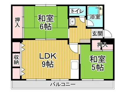 キャメルハイツ(2LDK/4階)の間取り写真
