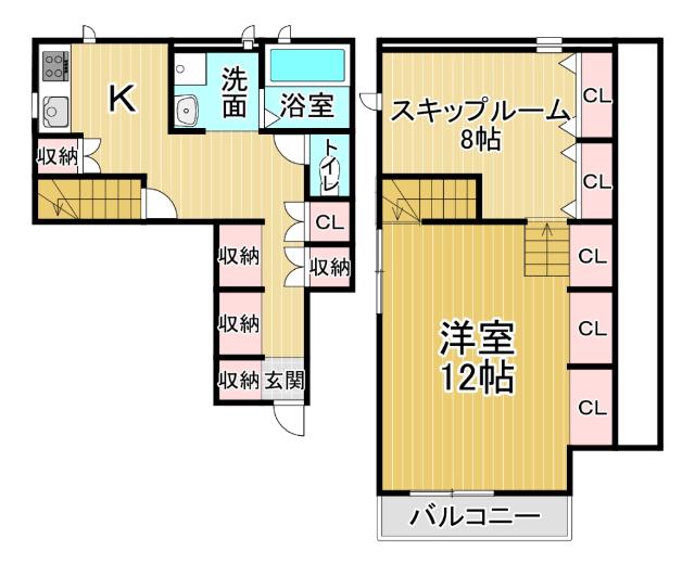 ココカラハウス藍住C(1SK/1階)の間取り写真