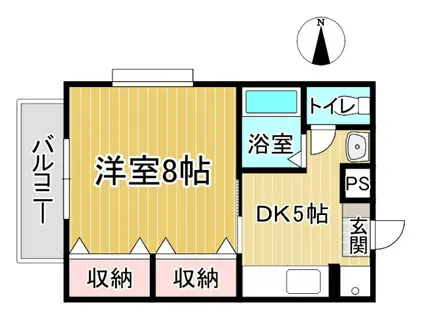 原ハイツ(1DK/2階)の間取り写真