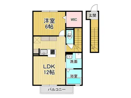 エム ブルク(1LDK/2階)の間取り写真