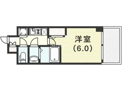 エスリードレジデンス神戸三宮(1K/5階)の間取り写真