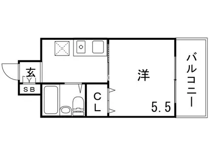 東海道本線 元町駅(ＪＲ) 徒歩4分 10階建 築28年(1K/4階)の間取り写真