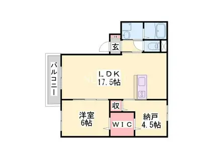 東海道本線 三ノ宮駅(ＪＲ) 徒歩9分 5階建 築4年(1SLDK/2階)の間取り写真