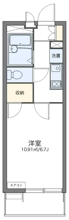 レオパレスアレグリーア 1階階 間取り