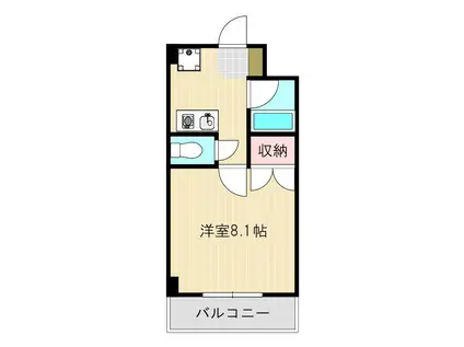 アルバス本町(1K/2階)の間取り写真