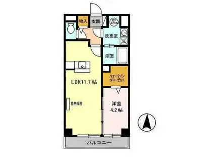 プリムローズヒル弐番館(1LDK/2階)の間取り写真