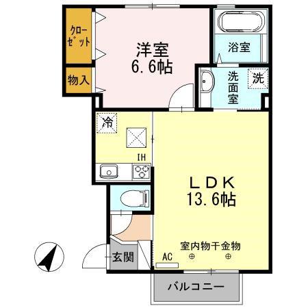 サンシティ・Z(1LDK/1階)の間取り写真