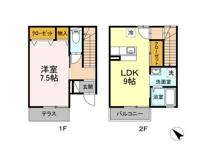 メゾン パシオン(1LDK/1階)の間取り写真