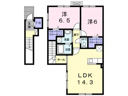 サンブローテ(2LDK/2階)の間取り写真