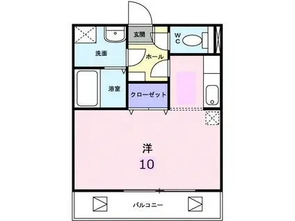 カーサ・セレッソ(ワンルーム/2階)の間取り写真