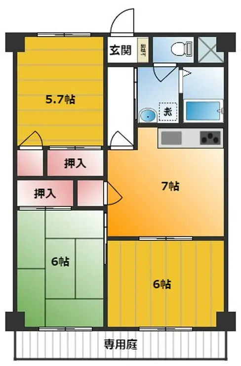 タイワード朝志 1階階 間取り