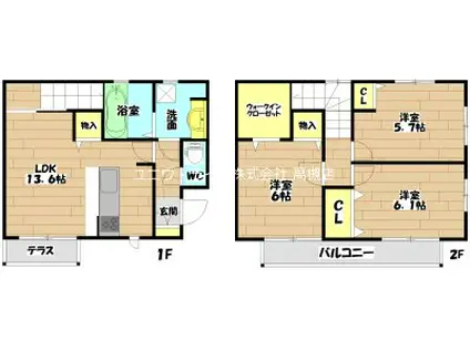 SAINT-FLEUR(3LDK/1階)の間取り写真