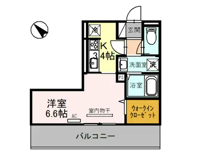 COZY COTE 上鳥羽(1K/3階)の間取り写真