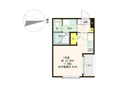 近鉄京都線 十条駅(近鉄) 徒歩10分 3階建 築5年(ワンルーム/3階)の間取り写真