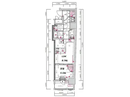 ラ・アトレレジデンス京都(1LDK/10階)の間取り写真