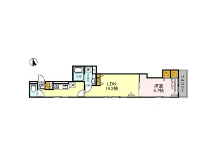 STAR T(1LDK/2階)の間取り写真
