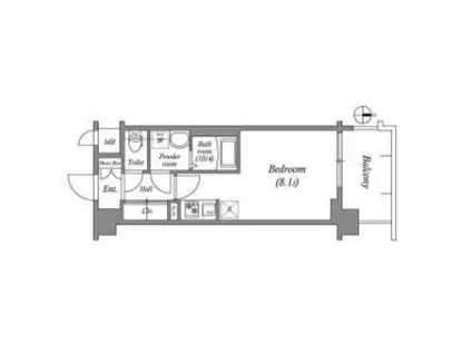 アドバンス京都クラッセ(ワンルーム/6階)の間取り写真