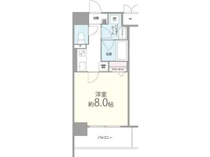 レガシー銀河(1K/2階)の間取り写真