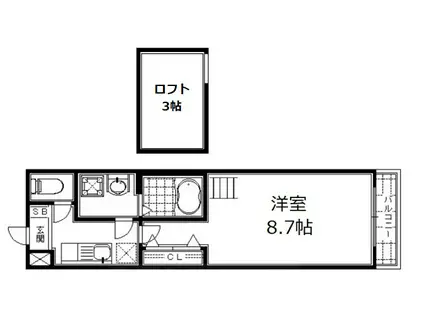 メゾン・アクティブ(1K/5階)の間取り写真