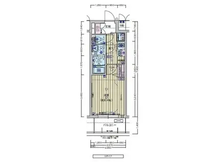 プレサンス THE KYOTO 澄華(1K/4階)の間取り写真