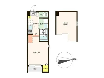 ハーモニーテラス大宅坂ノ辻町(1K/1階)の間取り写真