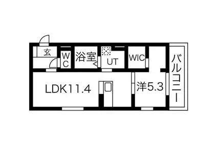アイル京都山科(1LDK/3階)の間取り写真